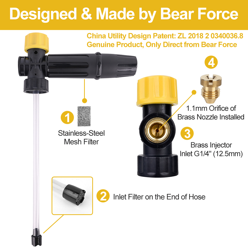 Canon à mousse pour lavage de  - Bear Spray Clip avis et prix